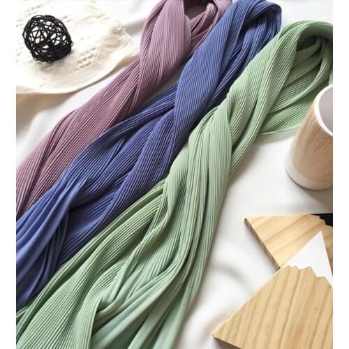 New design pleated bubble Chiffon crinkle hijab for muslim women Head scarf hijabs shawls