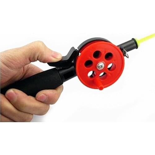 34CM Portable Ice Fishing Rod Plastic Winter Fish Rod Mini Stream Pond Fishing Pole