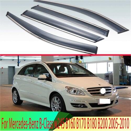 Plastic Exterior Visor Vent Shades Window Sun Rain Guard Deflector For Mercedes-Benz B-Class w245 B160 B170 B180 B200 2005-2010