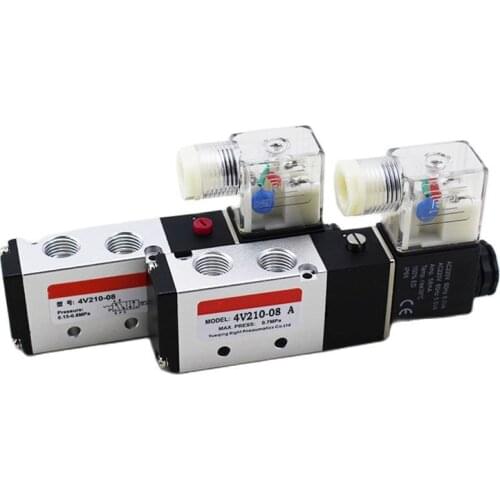 Solenoid valve 2V025 pneumatic 12 solenoid control valve 24V coil 220V switch 4V310 reversing 3V210 valve