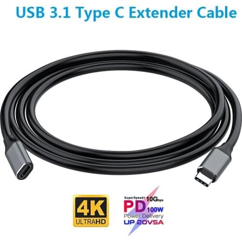 USB C extension cable 100W PD 5A USB3.1 4K @60Hz USB-C Gen 2 10Gbps Extender Cord For Macbook Nintendo Switch SAMSUNG Laptop