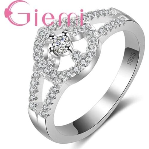 Individuality Cross Shape Austrian Crystal Stoneand CZ Ring For Womens Party Anniversary Jewelry