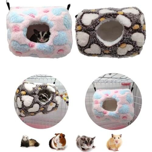 17X13CM Winter Small Pet Warm Cage Mini Animal New Born Cat Dog Hamster Winter House Bed Mat Rodent/Guinea Pig/Rat/Hedgehog