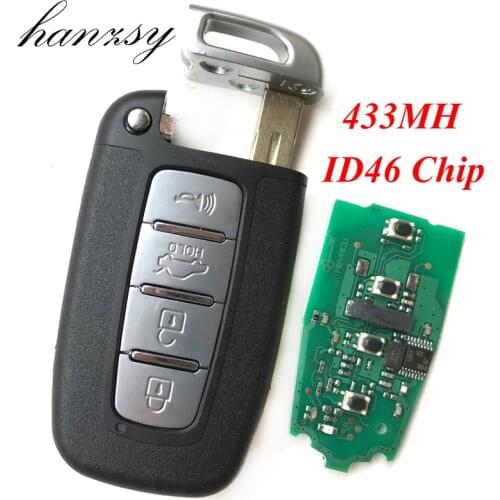4 buttons 433MHz Smart key For Hyundai Sonata Genesis Equus Veloster 2009-2015 I30 IX35 Car Remote key ID46 Chip SY5HMFNA04