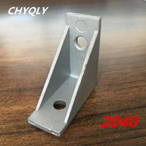 5pcs/lot 2040 corner fitting angle aluminum double brace connector bracket fastener match use 2040 industrial aluminum profile