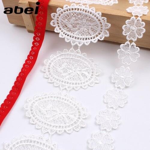 5yards/lot Embroidered Lace Ribbon for Garments Accessories DIY LACE TRIMS for wedding party clothes decoration