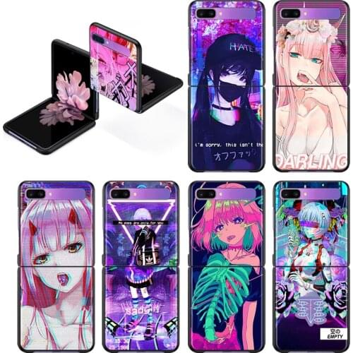 Anime Vaporwave For Samsung Galaxy Z Flip 3 5G Fashion Mobile Hard Shell Shockproof Black Fundas Cover Phone Case