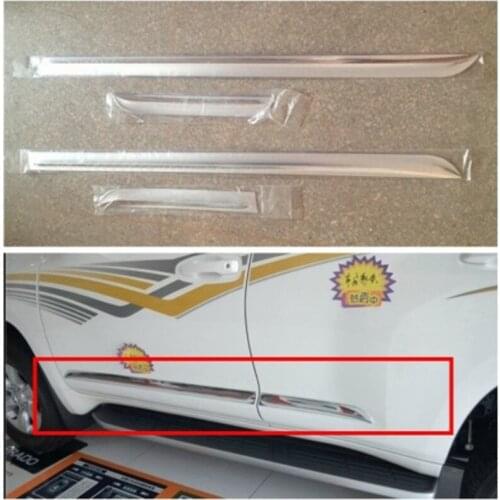 For Toyota Prado 2014-2018 Car Body Side Door Moulding Cover Trim Moulding ABS Styling Garnish Sticker