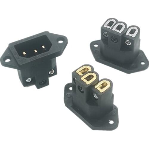 FURUTECH FI-06 (R) High-End-Netzteil IEC vernickelt schweißfreie Stromeingangsbuchse kupfervergoldeter Wechselstrom-Reitstock