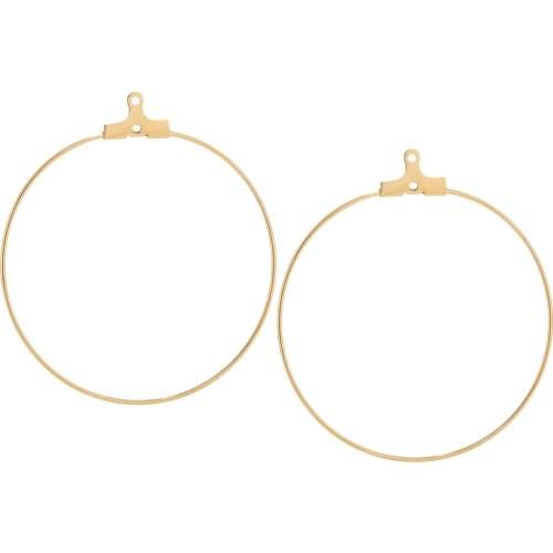 Stainless Steel Round Gold Hanging Big Ear Ring Minimalist Hanger Loop Earring Ear Clip DIY Earring Jewelry Making Accessories