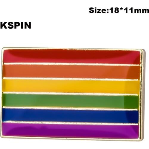 Gay Pride LGBT Rainbow flag lapel pin badge pin 300pcs a lot Brooch Icons XY0141