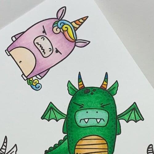 "My Alone Time"Unicorn Metal Cutting Dies & Coordinating Stamp For Scrapbooking Craft Embossing Stencil Die Cut Card Making