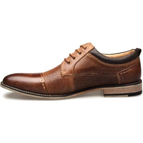 Men leather SIZE45 46-50 leather leisure dress shoes work shoes Men business wedding shoes high-end comfortable catwalk shows