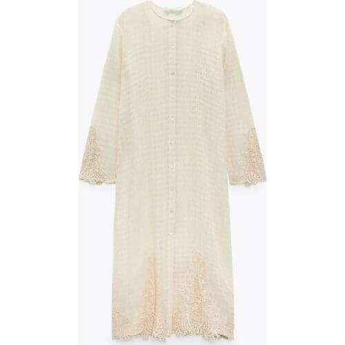 2021 The new Summer flax loose MIDI long dress