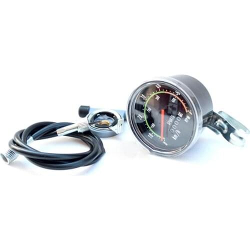 Vintage Style Bicycle Bike Speedometer Analog Mechanical Odometer With Hardware General for Bicycles Machine