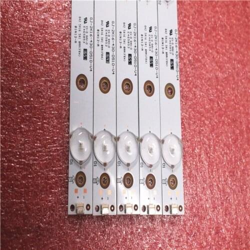 New Kit 5 PCS 10LED(3V) 842.5mm LED backlight strip for 43PFT4131 43PFS5301 GJ-2K15-430-D510 GJ-2K16-430-D510-V4 01Q58-A