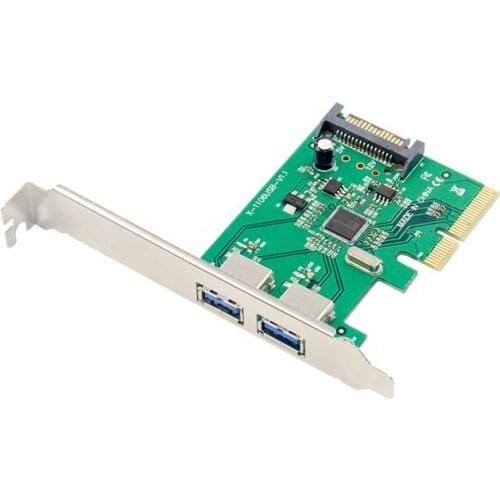 PCI-E To 2 Ports USB 3.1 Adapter card PCI Express 1x Type-A 2 Port USB3.0 Converter Card AMS1142 Chipset
