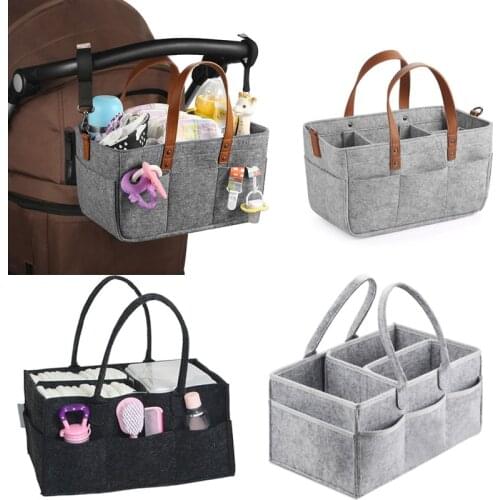 Portable Baby Diaper Caddy Organizer Changing Bag Portable Bottle Cup Holder Maternity Bag Stroller Organizer Travel Storage Bag