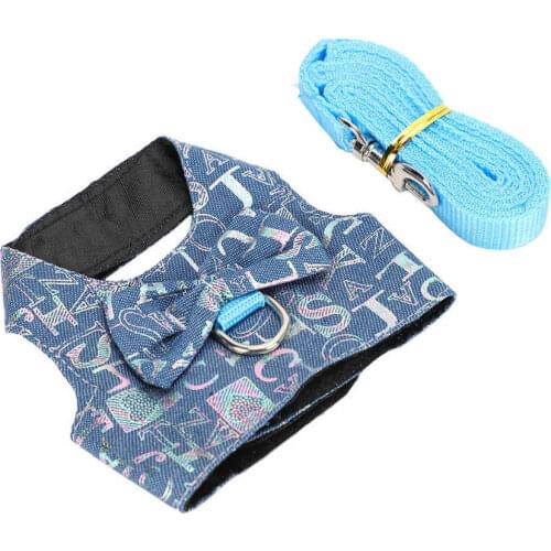 Adjustable Rabbits Hamster Vest Harness With Leas Small Animal Chest Strap Harnesses Ferret Guinea Pig Small Animals Pet Suppy