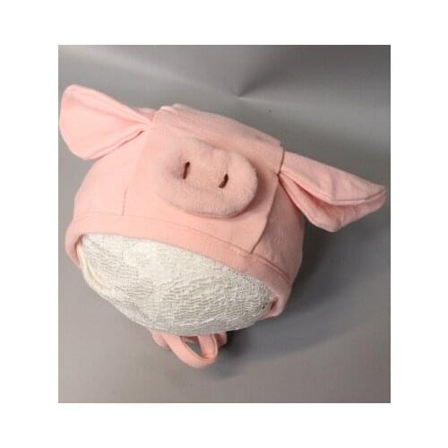 2019 New Newborn Baby Kids Girls Boys Autum Winter Warm Hat Solid pink pig Warm Cute Lovely Beanie Cap Gifts
