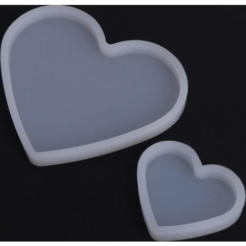 Silicone Mold Heart Shape Epoxy Resin DIY Jewelry Making Crafts Cake Decorations HX6D