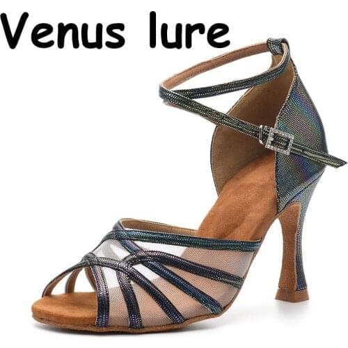 Women Salsa Dance Shoes Mesh Latin Dance Shoes Ladies Girls Ballroom Party Tango Dance Shoes Adjustable