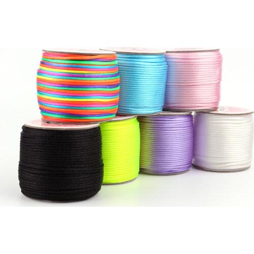 TYRY.HU 80 meter Silicone Teething Beads Accessories Satin Silk Nylon Cord For Teether Pacifier Clips Making Craft Diy