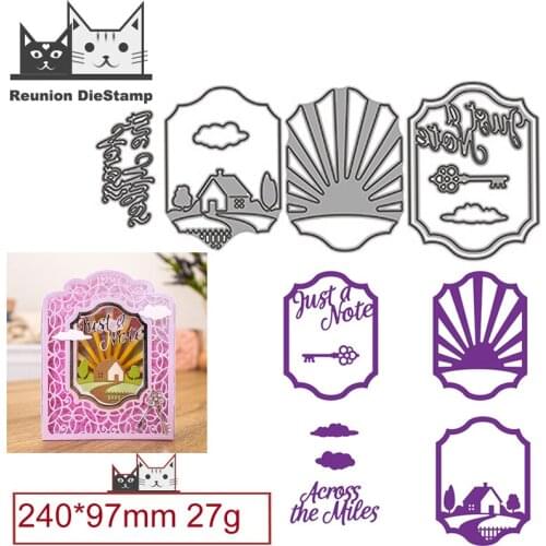 Cut Die Just A Note Christmas Combination Frame Metal Cutting Dies DIY Scrapbooking Steel Craft Die Cut Embossing Paper Cards