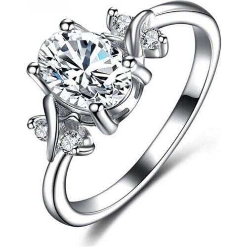 Send box new hot jewelry jewelry fashion AA grade ring European and American big jewelry silver jewelry # 80