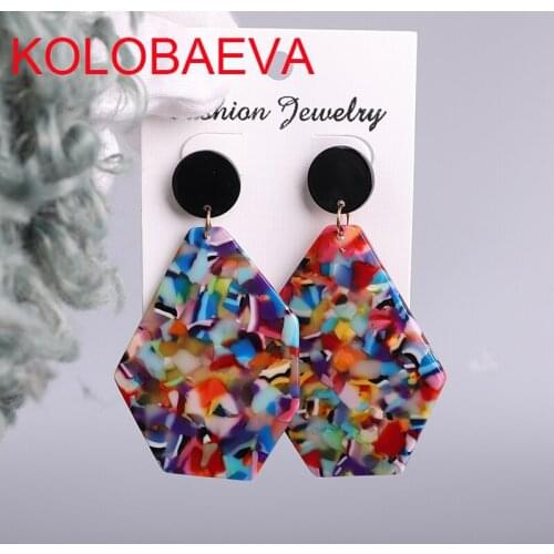 Jewelry earrings for women statement gold fashion dangle drop acrylic big earrings designer vintage boho geometric earrings cc