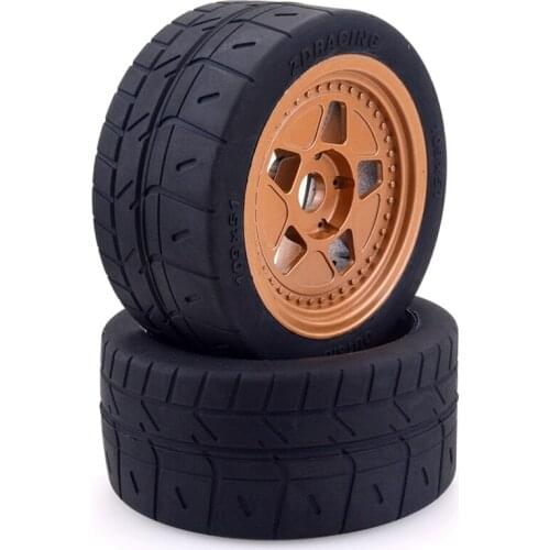 ZD 2Pcs 109X51mm Wheel Tires Tyre 17mm Hex for 1/7 ZD Racing EX-07 EX07 Arrma Infraction Felony RC Car Upgrade Parts