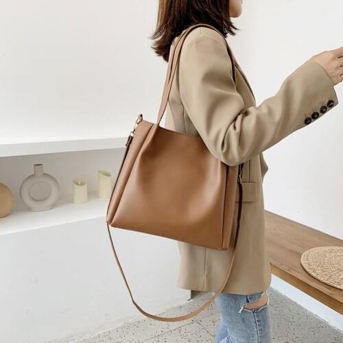 Fashion Crossbody Bags Women Large Capacity Totes PU Leather Solid Color Travel Casual Shoulder Messenger Handbag Pouch