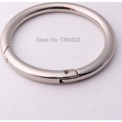 2pcs/lot nickle color O Ring 73mm/61mm/47mm/45mm Leather Bag Belt Strap Dog Chain clip buckles spring hook