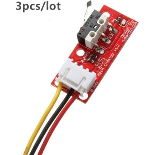 3Pcs/lot RAMPS 1.4 Endstop Switch For RepRap Mendel 3D Printer With 70cm free Cable