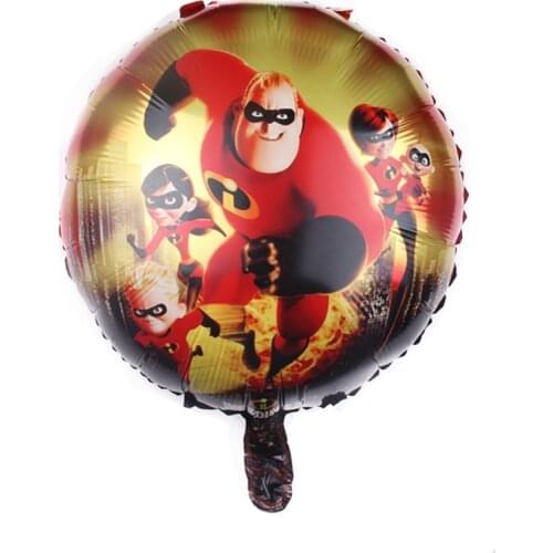 5/10pcs The Incredibles Theme 18inch Cartoon Birthday Party Disposable Balloons Store Family Baby Shower Decorations Supplies