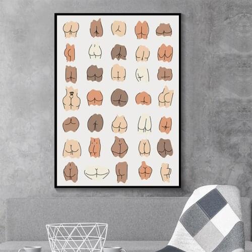 Abstract Arious Races Human Bodies Canvas Painting Posters and Prints Wall Art Pictures for Living Room Home Wall Decor Cuadros