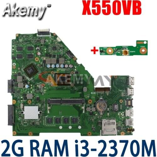 Akmey X550VB motherboard For Asus X550VB X550CC X550CL X552C A550C K550C laptop motherboard Test OK 4G RAM I3-3110M GT740M