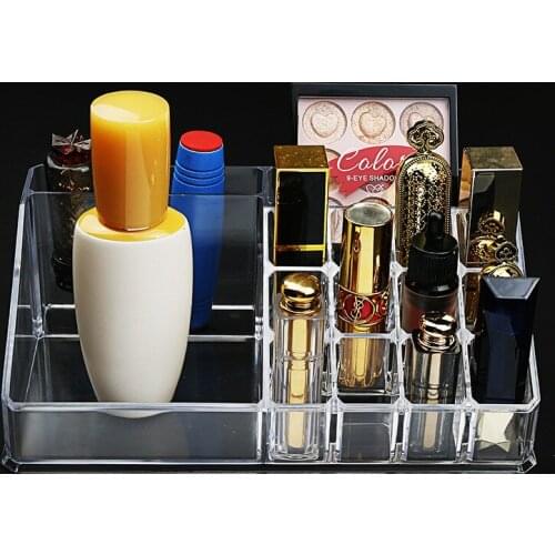 Large Make Up Organizer Box Multi-functional Desktop Nail Polish Lipstick Collection Display Shelf Storage Box Lip Paste Rack