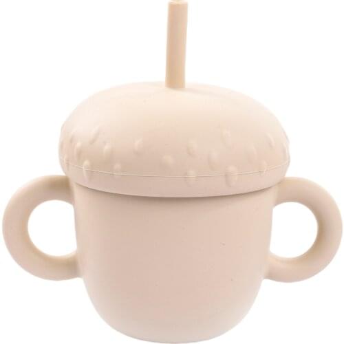 150ML Water Bottle Kids Solid Color Water Cup with Straw and Double Hand Grip for Boys Girls Beautiful good quality