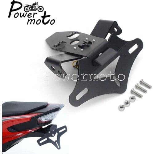 For Honda CBR1000RR 2010-2016 License Plate Bracket Tail Tidy Fender Eliminator w LED Number Plate Light Holder Mount Kit