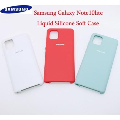For Samsung Galaxy note10lite Liquid Silicone Soft Case Anti-fall protective cover note10 lite original case for Galaxy