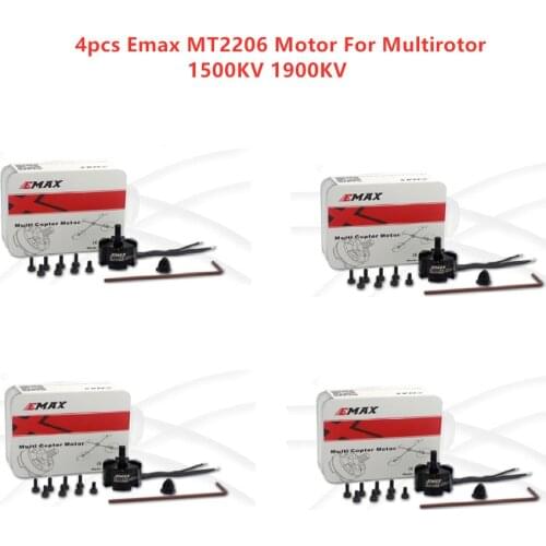 4pcs Emax MT2206 1500KV 1900KV Brushless Motor For Fpv RC Mini Multirotor Quadcopter (2CW 2CCW) Weigth 31g Wholesale