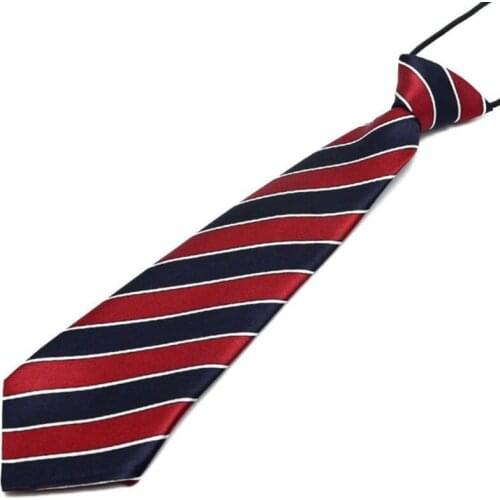 Pre-Tied Elastic Necktie Rainbow Stripes Leopard Apple Print Boys Kids Imitation Silk Ties Stage Performance Party Costume