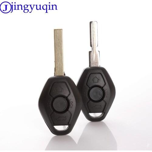 Jingyuqin 10ps Remote Car Key Shell Fob Case Cover For BMW 3 5 7 SERIES Z3 Z4 X3 X5 M5 325i E38 E39 E46 3 Button