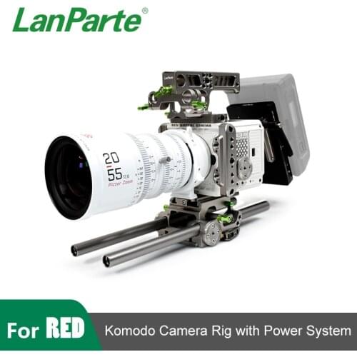 RED KOMODO K6 full Kit cage accessories Lanparte KMDC-02 wooden hadle adapter cold shoe mount bracket battery plate Baseplate