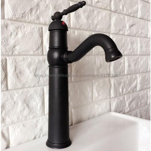 Black Oil Rubbed Brass Bathroom Faucet Basin Mixer Bathroom Tap Bathroom Sink Basin Mixer Tap Nnf367