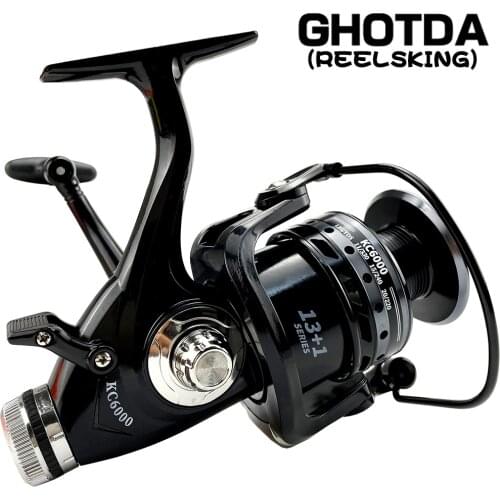 Metal Spool Spinning Fishing Reel 13+1BB Saltewater Carp Fishing Reel Front And Rear Brake Speed Ratio 5.2:1