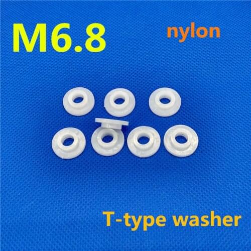Nylon insulation pad M6.8 T-type plastic washer screw gasket thread protector bolt fastener seal ring grooved gasket ID6.8mm