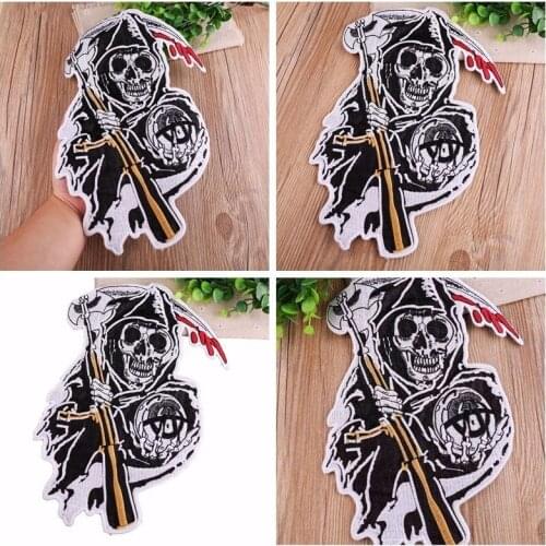 2019 New God of death Badge Sew-on Punk Embroidery Cloth Subsidize Ding Tie Cowboy Clothes Pants Decoration Repair Tuba Patch