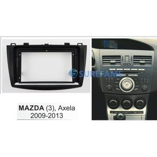 9 inch Car Fascia Radio Panel for MAZDA 3 , Axela 2009-2013 Dash Kit Install Facia Bezel Adapter Trim 9inch Plate Console Cover